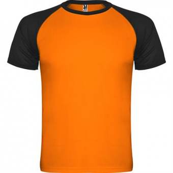 Спортивная футболка INDIANAPOLIS мужская, ФЛУОРЕСЦЕНТНЫЙ ОРАНЖЕВЫЙ/ЧЕРНЫЙ M