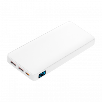 Внешний аккумулятор с подсветкой Ancor PD Plus 10000 mAh, белый