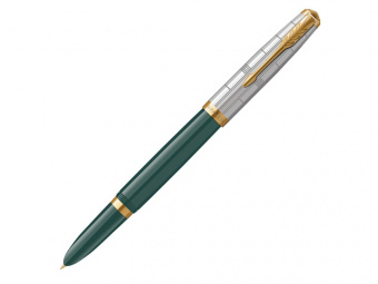 Ручка перьевая Parker 51 Premium Forest Green GT (золотистый, зеленый, серебристый)