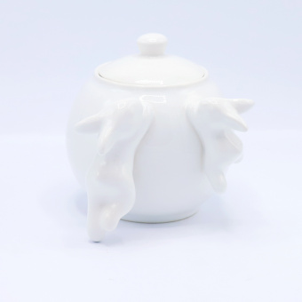 Сахарница с кроликами (NEW), 1000 мл, Белый