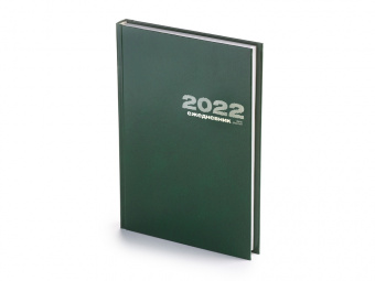 Ежедневник А5 датированный Бумвинил на 2022 год (зеленый)