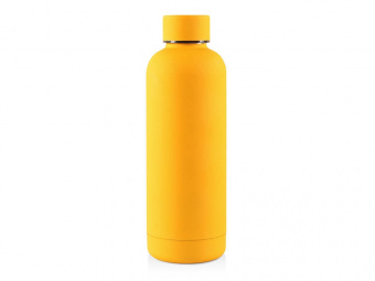 Вакуумная термобутылка ODIN, soft-touch, 550 мл (желтый)