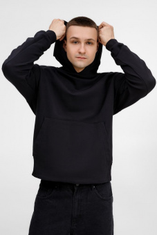 Худи оверсайз унисекс Kosmos, черное Худи оверсайз унисекс Kosmos, черное