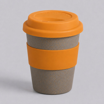 Стакан из бамбукового волокна Café (оранжевый, оранжевый, серый)