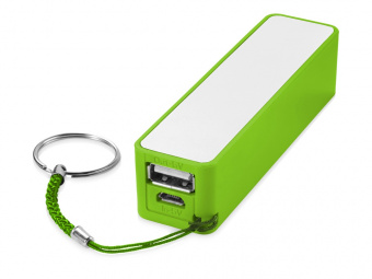 Внешний аккумулятор Jive, 2000 mAh (белый, лайм)