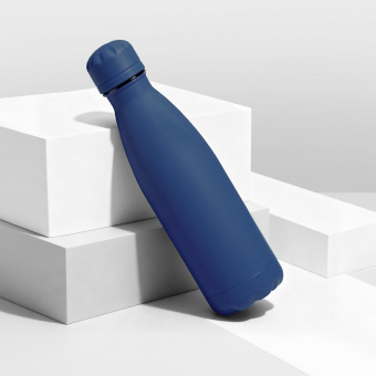 Вакуумная термобутылка Vacuum bottle C1, soft touch, 500 мл (темно-синий)