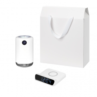 Подарочный набор Bliss, Rigel, белый (увлажнитель воздуха, зарядное устройство)