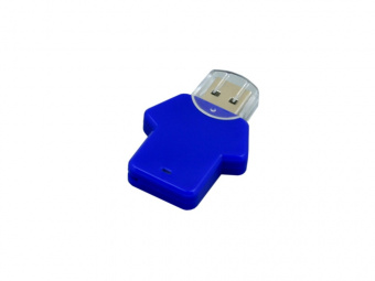 USB-флешка на 64 Гб в виде футболки (синий)