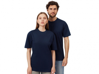 Футболка из френч терри Warsaw, унисекс (темно-синий)