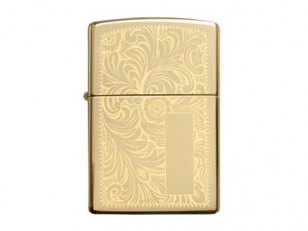 Зажигалка ZIPPO Venetian® с покрытием High Polish Brass (золотистый)