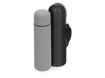 Термос Ямал Soft Touch с чехлом (серый)