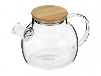 Заварочный чайник с бамбуковой крышкой Sencha (прозрачный)