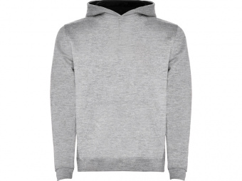 Толстовка с капюшоном Urban детская (серый меланж, черный)