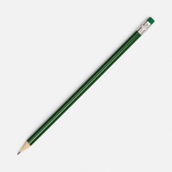 Карандаш простой Hand Friend с ластиком, зеленый