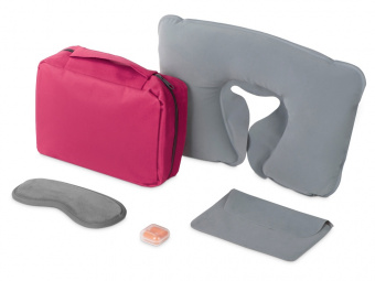 Набор для путешествий Comfy Flight (фуксия, серый, серый)
