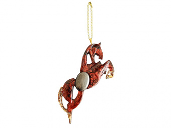 Елочная игрушка Лошадь (красный)