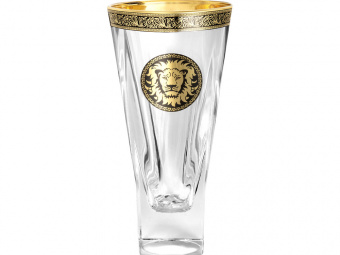 Ваза Король Лев (прозрачный, золотистый)