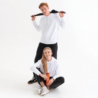 Худи с капюшоном, унисекс ALEX белый, размер L