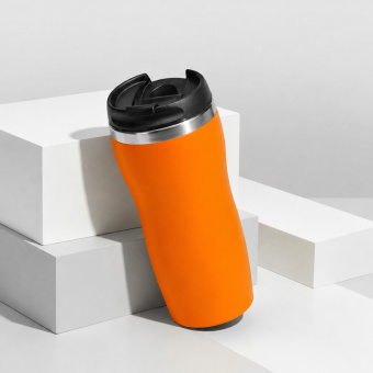 Термокружка Double wall mug С1 soft-touch, 350 мл (оранжевый)
