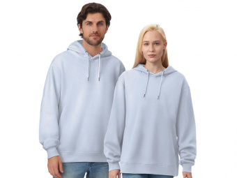 Толстовка с капюшоном оверсайз Lisbon унисекс (небесно-голубой)