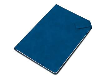 Блокнот А5 с магнитным клапаном в гибкой обложке Chaplin (синий)