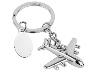 Брелок Самолет (серебристый)