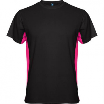 Спортивная футболка TOKYO мужская, ЧЕРНЫЙ/ФУКСИЯ 2XL