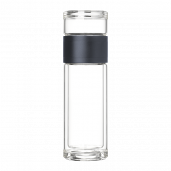 Бутылка стеклянная с двойными стенками Терсо, синяя