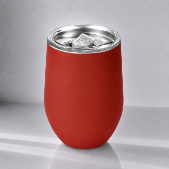 Термокружка Vacuum mug C1, soft touch, 370 мл (красный)