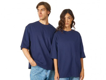 Футболка оверсайз Berlin унисекс (темно-синий)