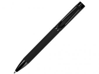 Металлическая шариковая ручка Black Lama soft-touch (черный)