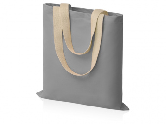 Сумка для шопинга Steady хлопковая с парусиновыми ручками, 260 г/м2 (серый)