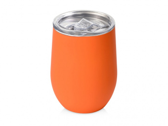 Вакуумная термокружка Sense Gum, непротекаемая крышка, soft-touch (оранжевый)