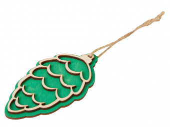 Деревянная подвеска на елку Cedar (зеленый)