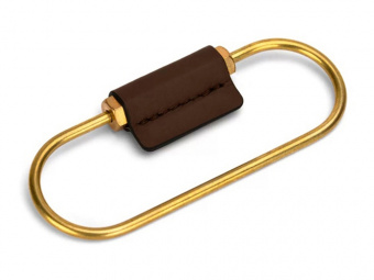 Карабин для ключей Тоне (золотистый, коричневый)