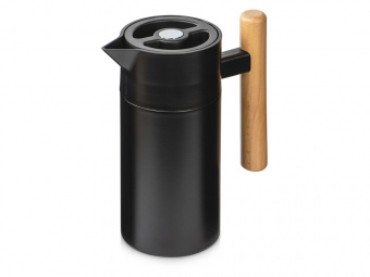 Вакуумный термокувшин с ситечком Arctic (черный, натуральный)