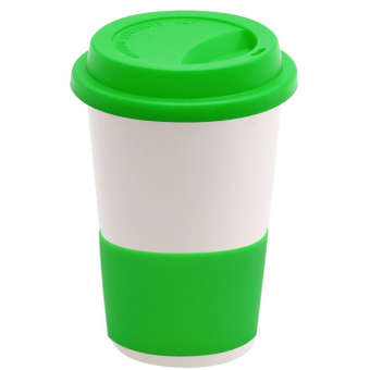 Кружка Magic To Go, белый/зеленый Кружка Magic To Go, белый/зеленый