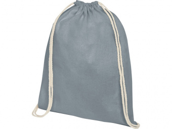 Рюкзак со шнурком Tenes из хлопка 140 г/м² (серый)