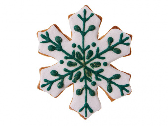 Пряник имбирный Снежинка (белый)