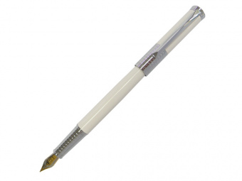 Ручка перьевая Evolution (серебристый, белый)