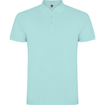 Футболка поло STAR мужская, МЯТНЫЙ ЗЕЛЕНЫЙ L