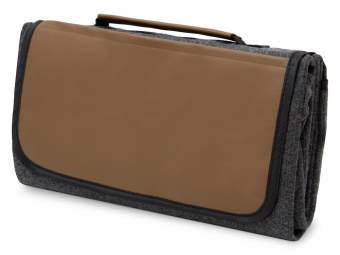 Плед для пикника Campster (темно-серый, коричневый)