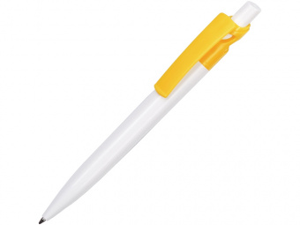 Ручка пластиковая шариковая Maxx White (белый, желтый)
