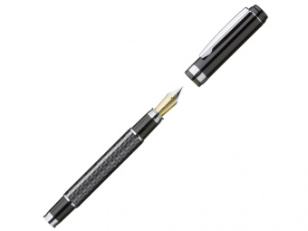 Ручка металлическая перьевая CARBON F (черный)