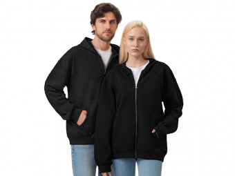 Толстовка оверсайз с капюшоном на молнии Monaco (черный)