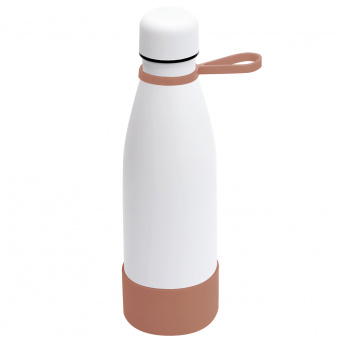 Термобутылка герметичная вакуумная Olivia To Go, белый/мокко