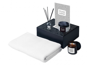 Подарочный набор Re:y. Care с полотенцем, солью для ванны и диффузором (белый)