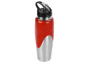 Бутылка спортивная Олимпик (красный, серебристый)
