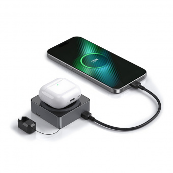Магнитный беспроводной повербанк с функцией Magsafe 3 в 1