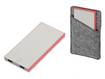 Внешний аккумулятор NEO NS100R, 10000mAh (серый, красный)